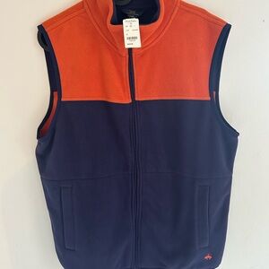 Orange and Navy Blue Fleece Vest